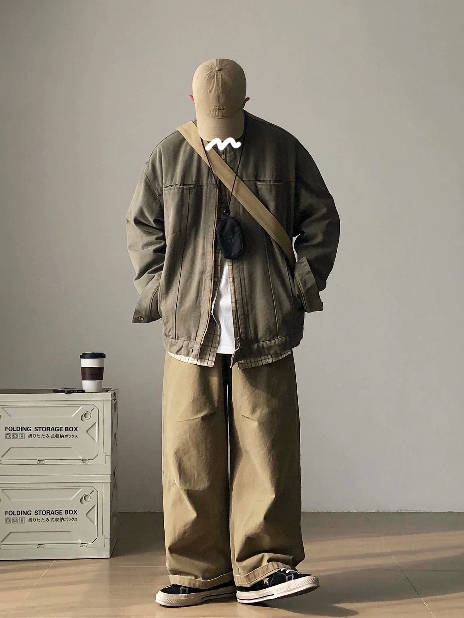 American Vintage Harrington Work Jacket, Cleanfit Stand Collar All-Season Men's Coat T0006