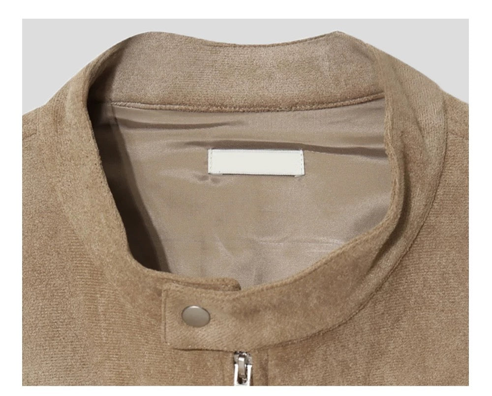 American Stand Collar Jacket – Vintage Streetwear Short Coat for Men T0033