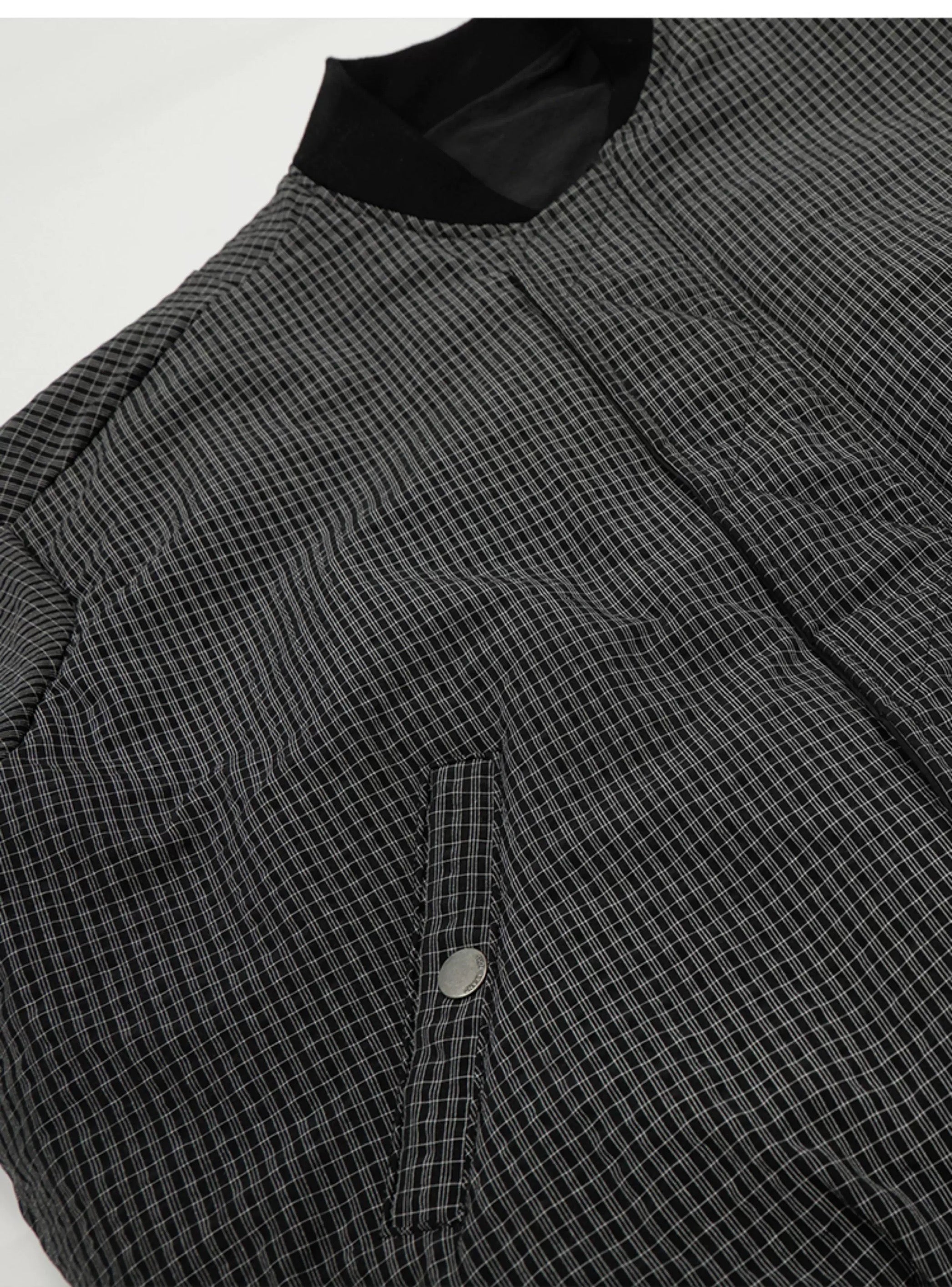 Reversible Plaid Jacket – American Vintage Two-Sided Streetwear Coat T0034