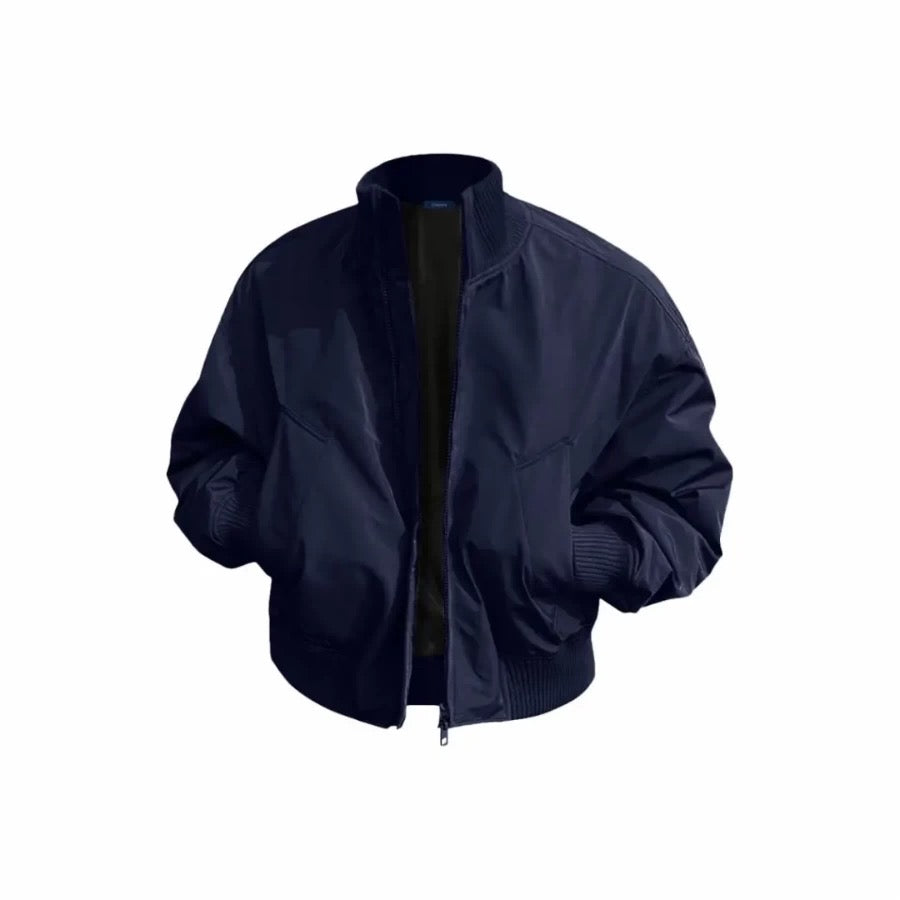 Men’s Short Padded Bomber Jacket – American Retro Street Winter Coat T0054