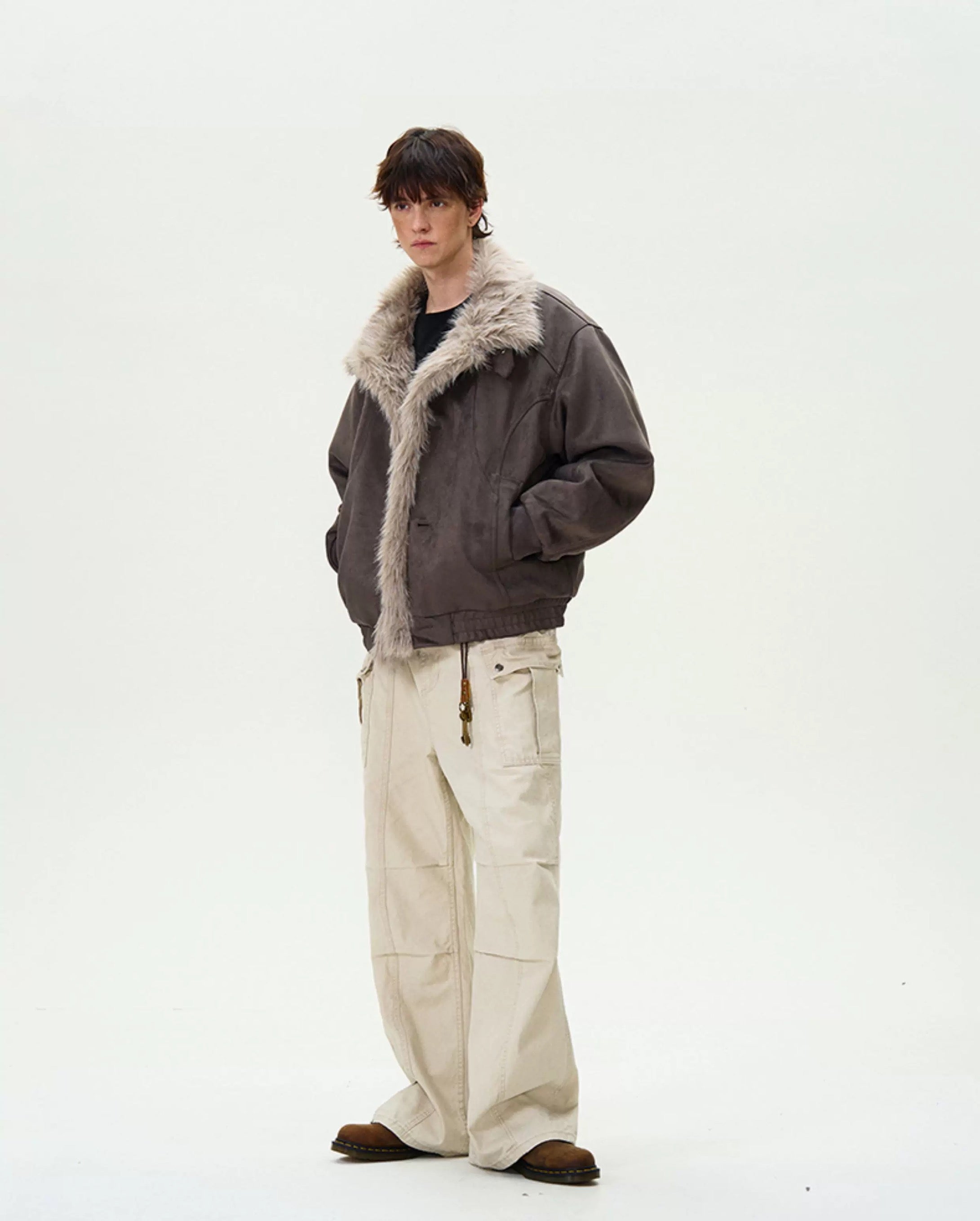 Men’s Vintage Washed Thick Padded Jacket – American Retro Winter Street Coat T0150