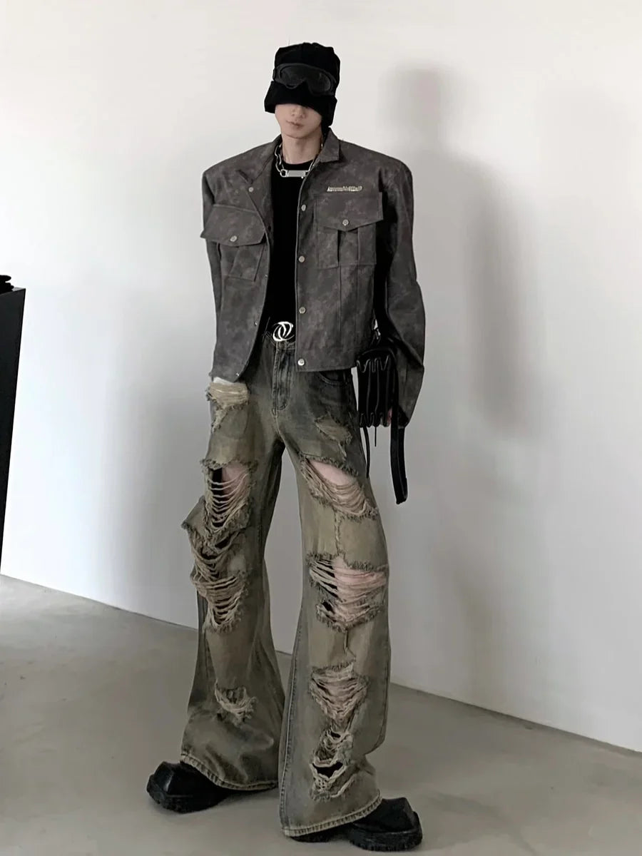 VINTAGE WASHED HIGH STREET JEANS B0113