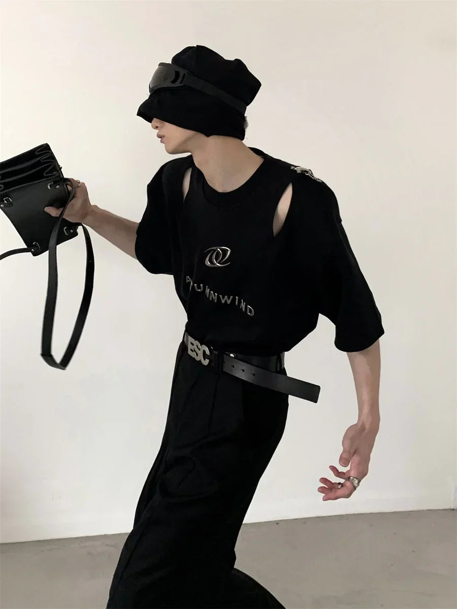 [AUTUMNWIND]DECONSTRUCTED DESIGN T-SHIRT J0091