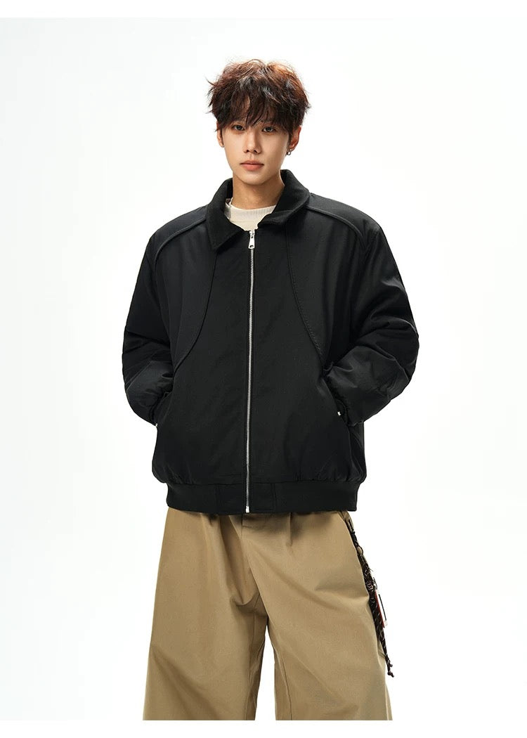 Men’s Designer Contrast Splice Lapel Jacket T0252