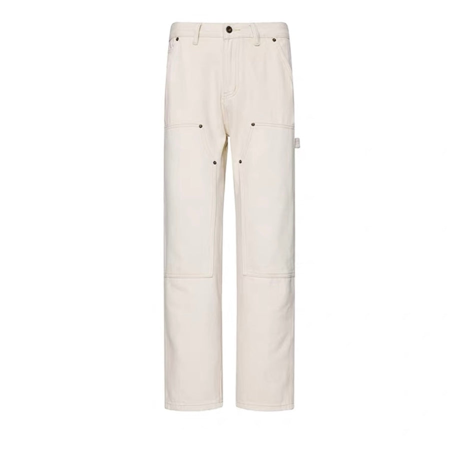 Men’s Off-White Retro Denim Cargo Pants – American Vintage Workwear Style B0075
