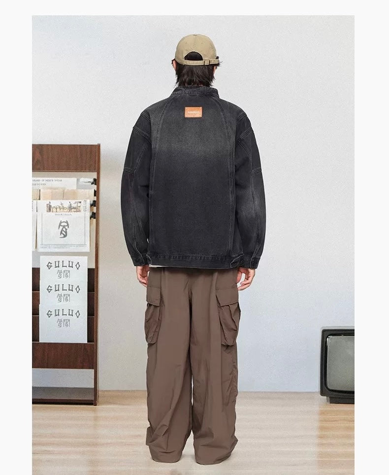 American Utility Work Jacket – Vintage Streetwear Cotton Coat for Men T0031