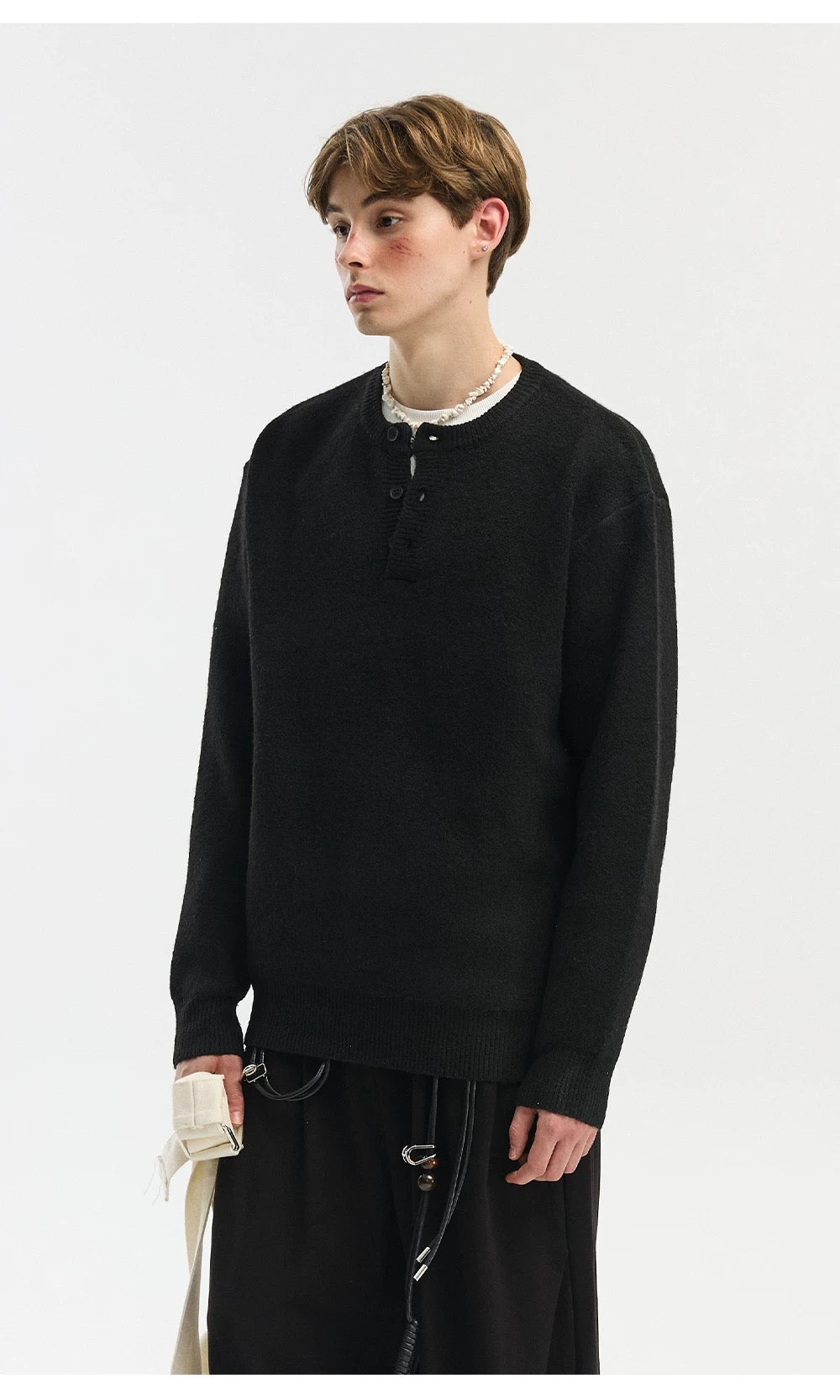 Men’s American Streetwear Loose Knit Sweater S0007