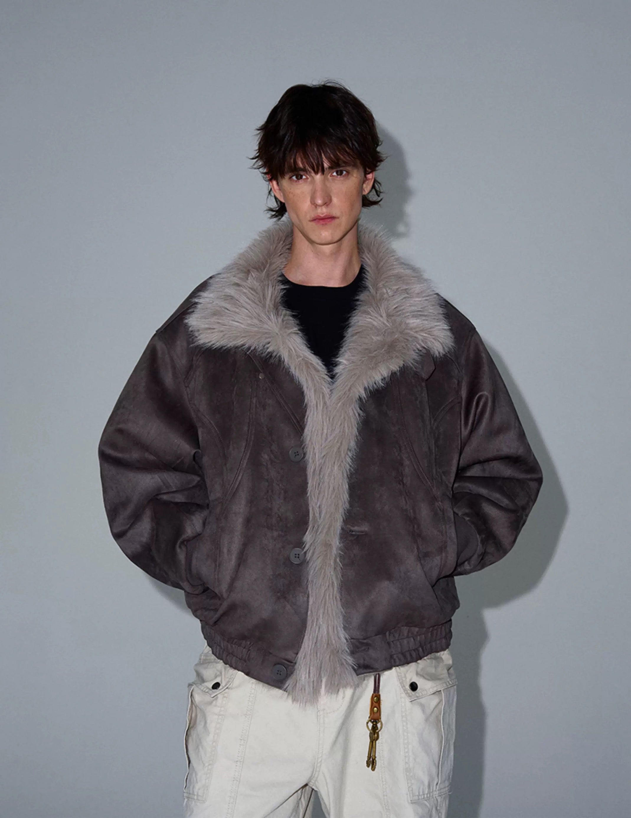 Men’s Vintage Washed Thick Padded Jacket – American Retro Winter Street Coat T0150