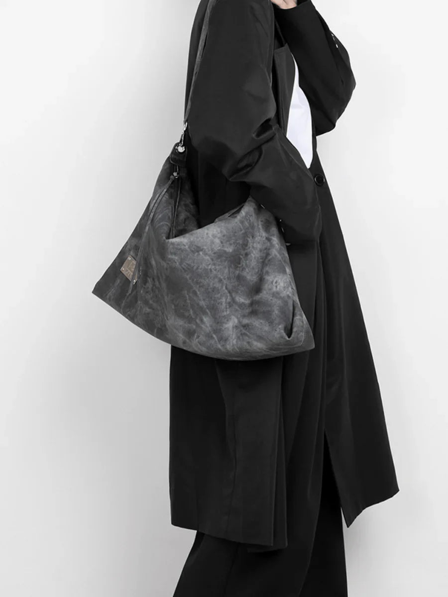 [LUCKYSTUDIO]LARGE SOFT LEATHER SHOULDER CROSSBODY BAG A0038