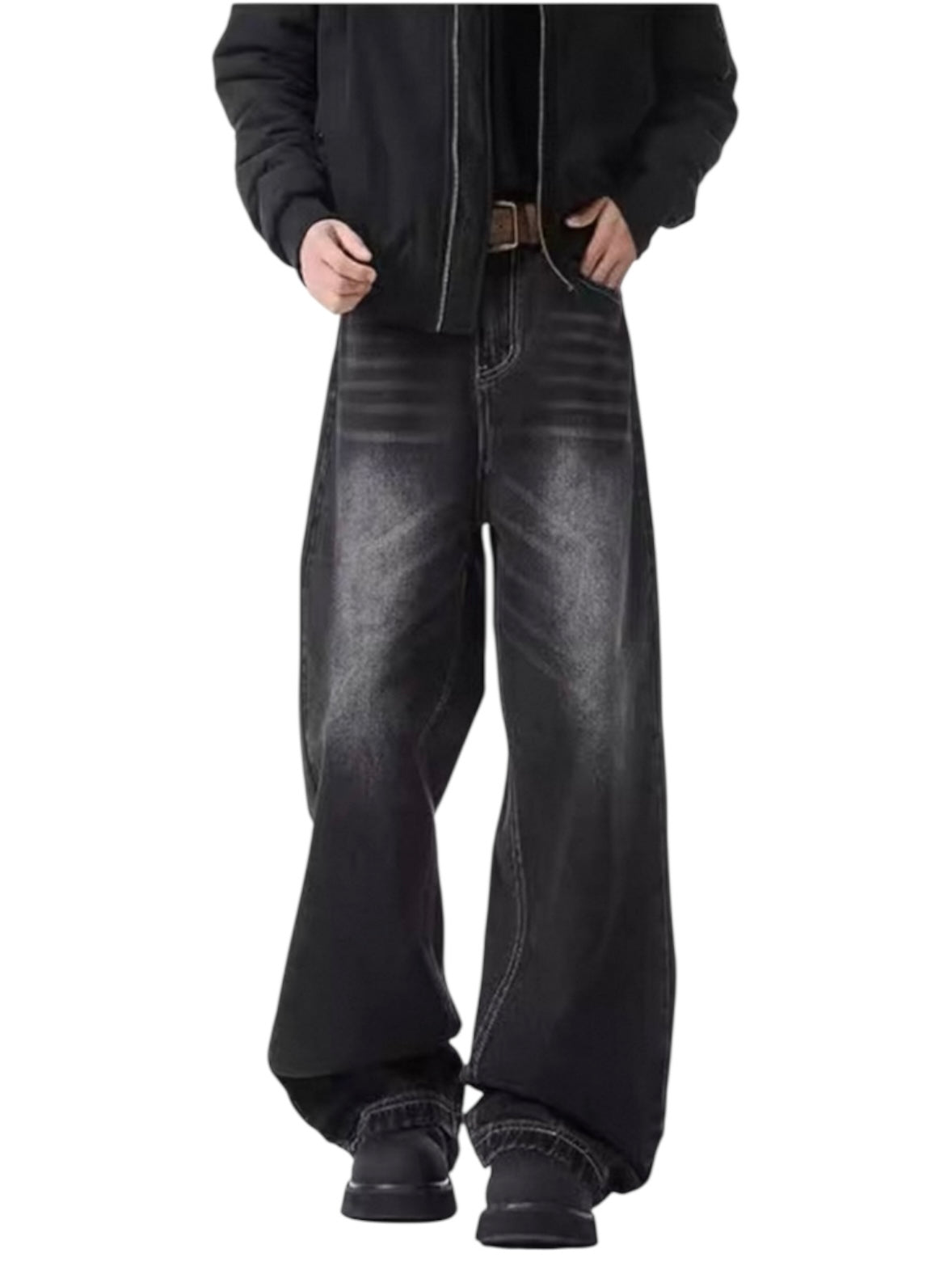 [GRACERUB] DIRTY FLARE-CUT JEANS B0312