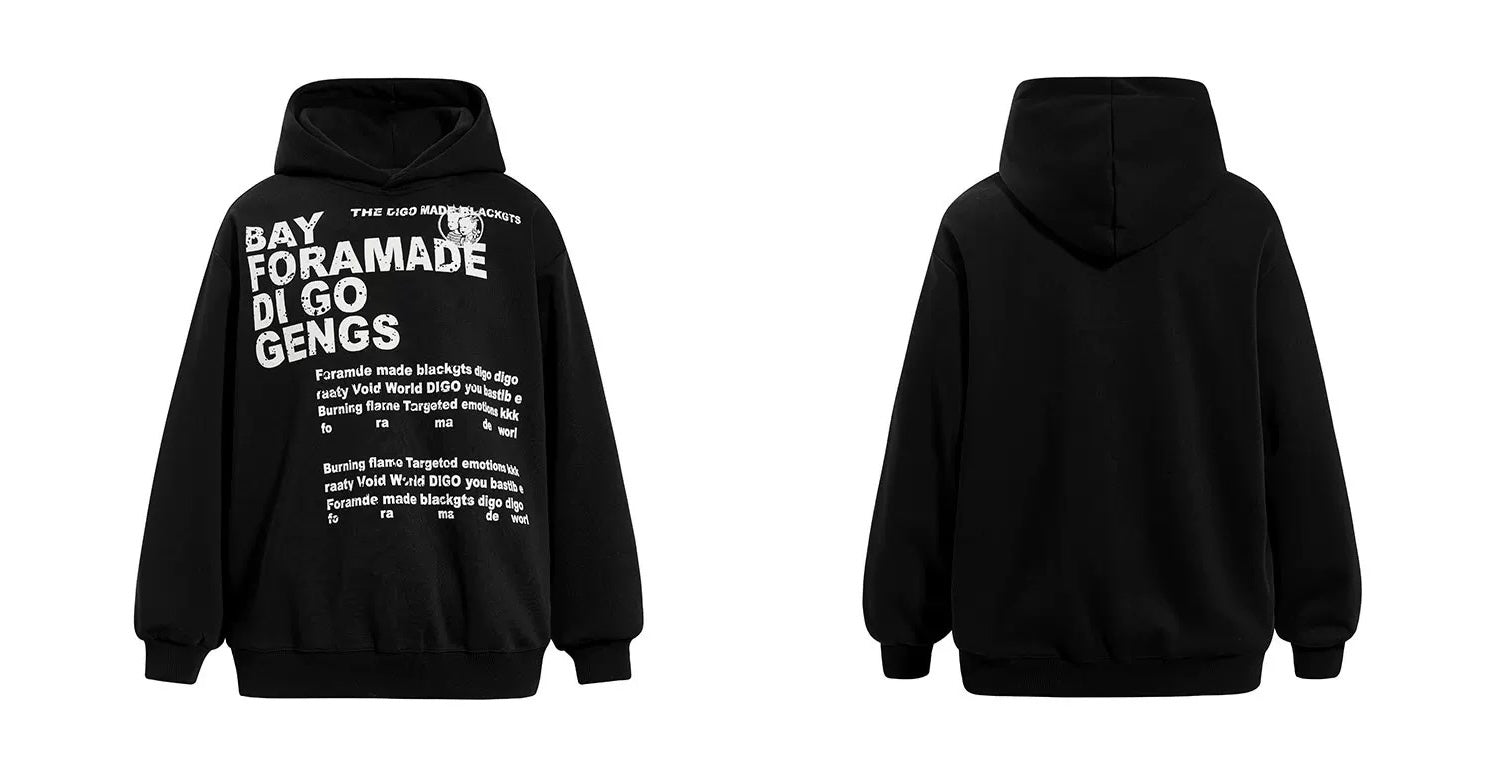 Men’s Vintage Minimalist Hoodie – American Retro Streetwear Pullover with Unique Design S0053