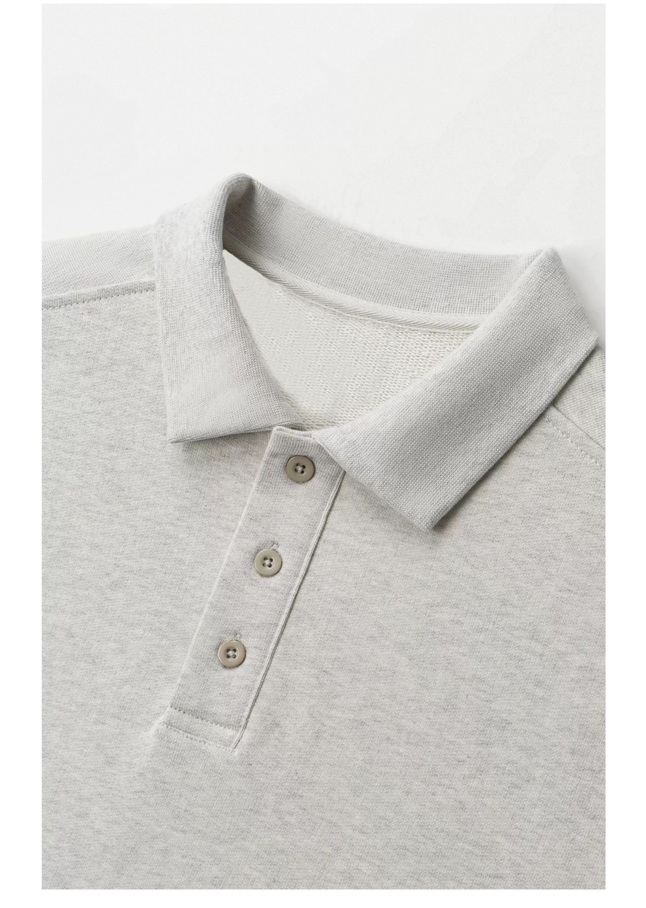 Men’s Long-Sleeve Cotton Polo – Streetwear Style S0017