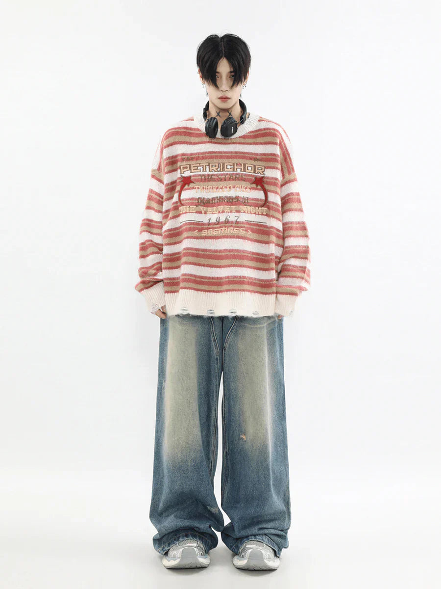 [MRNEARLY] ROUND NECK PULLOVER SWEATER S0185