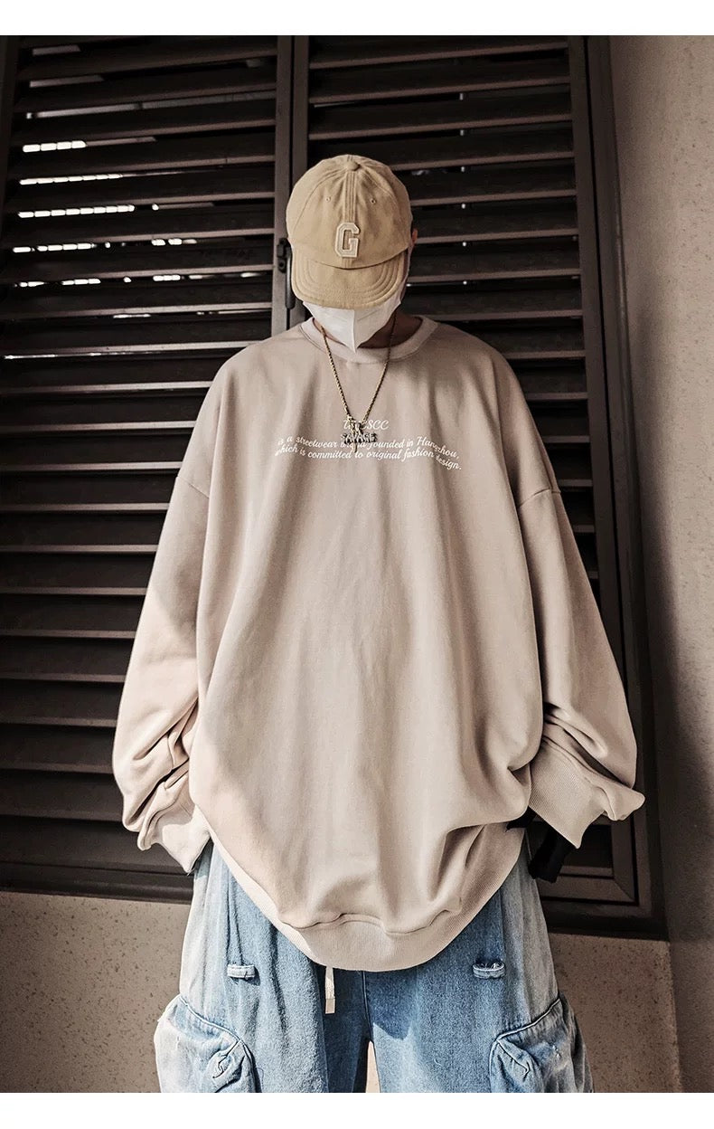 Sudadera holgada de anime para hombre, estilo streetwear, con cuello redondo y estampado gráfico, T0066