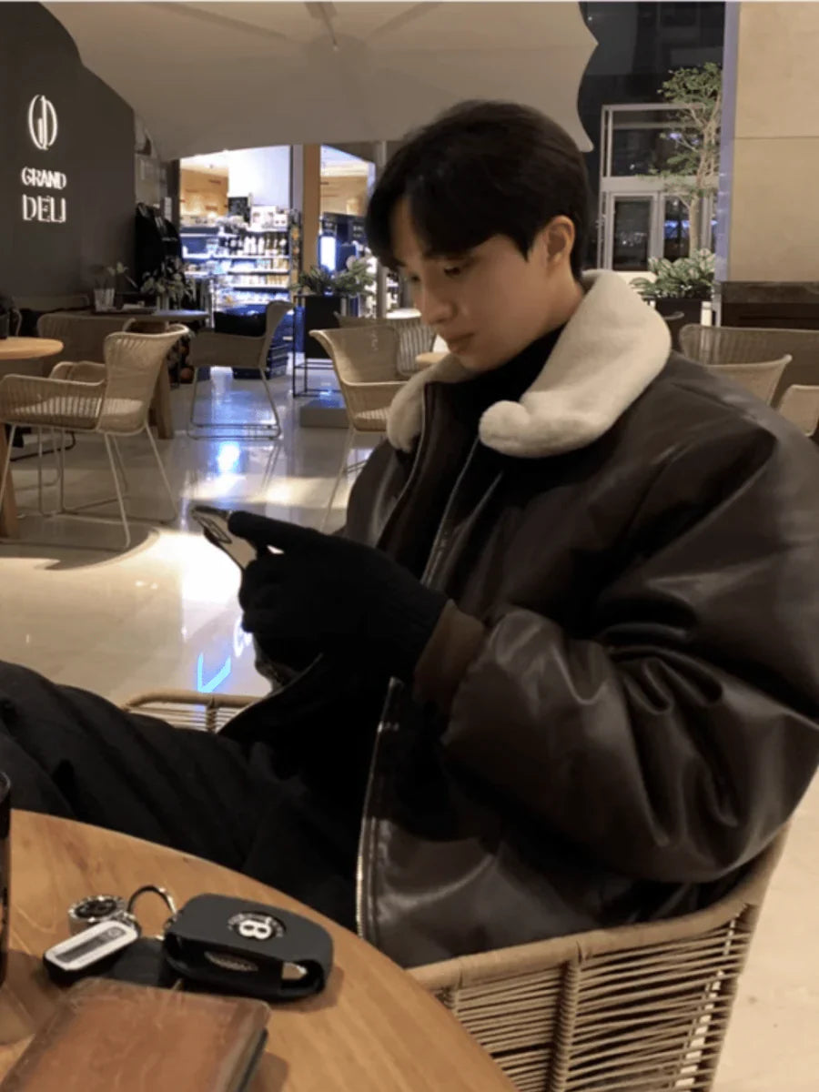 KOREAN LAMB WOOL COTTON COAT JACKET T0106