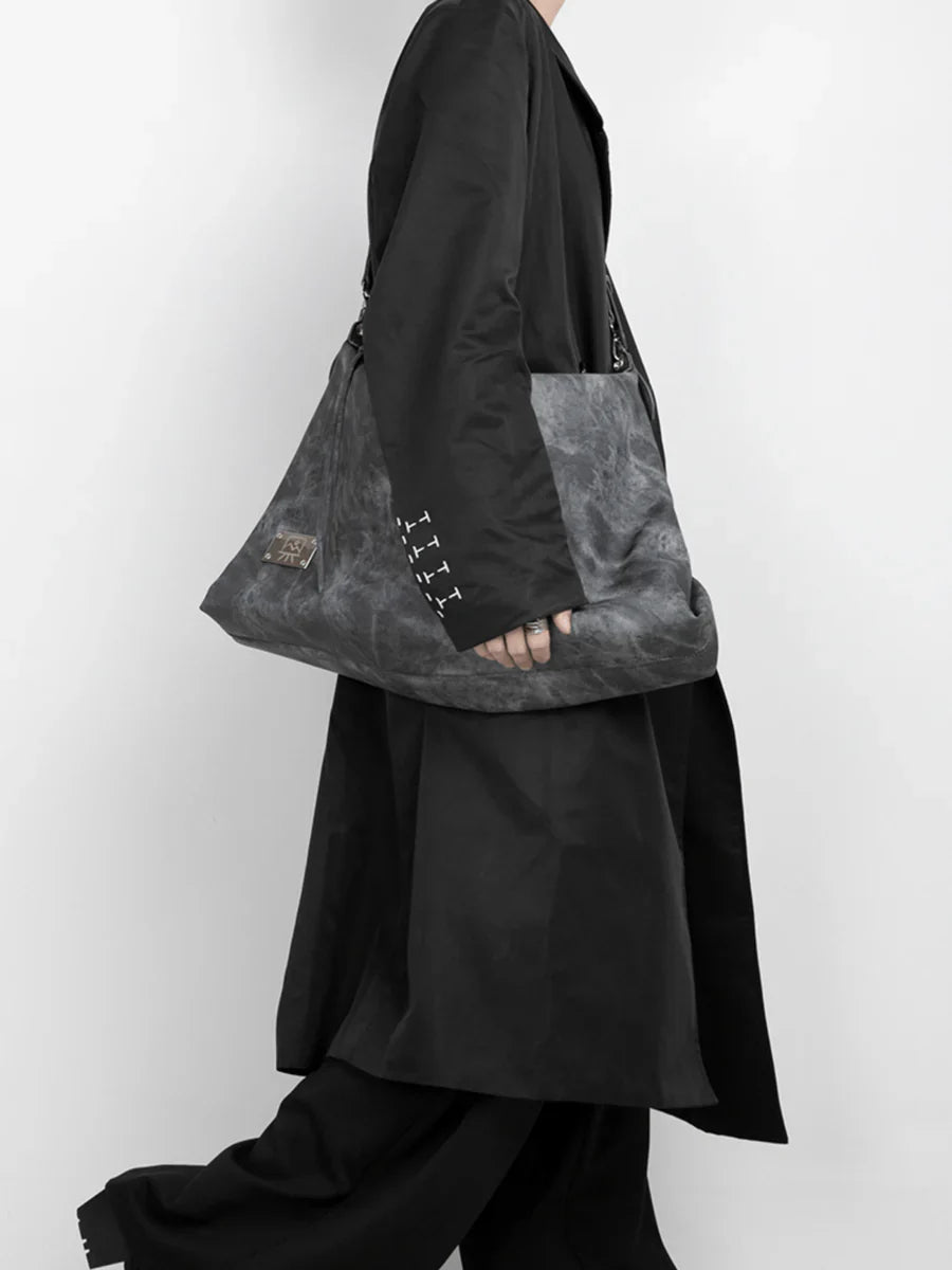 [LUCKYSTUDIO]LARGE SOFT LEATHER SHOULDER CROSSBODY BAG A0038