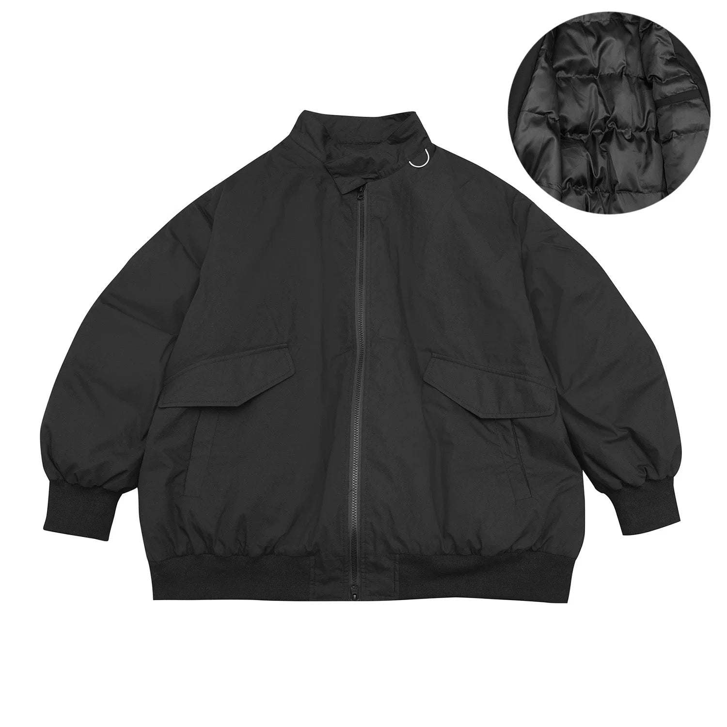 Cityboy オーバーサイズ アビエイタージャケット メンズ キルティング スタンドカラー パッド入りコート 冬用ユーティリティワークウェア T0002