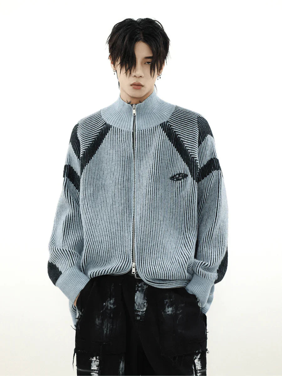 [MRNEARLY] STRIPED TURTLENECK SWEATER S0186