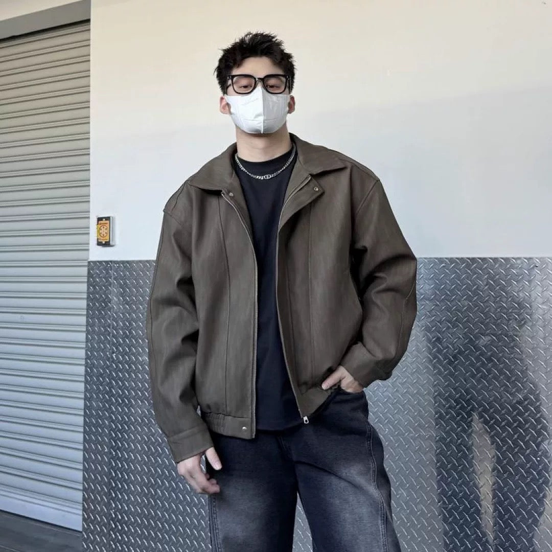 Men’s Streetwear Tie-Dye Bomber Jacket T0258