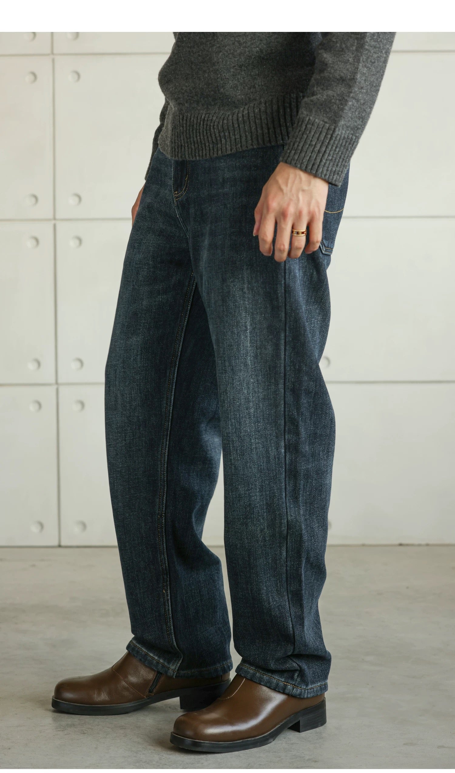 Men’s Retro American Raw Denim Jeans B0031