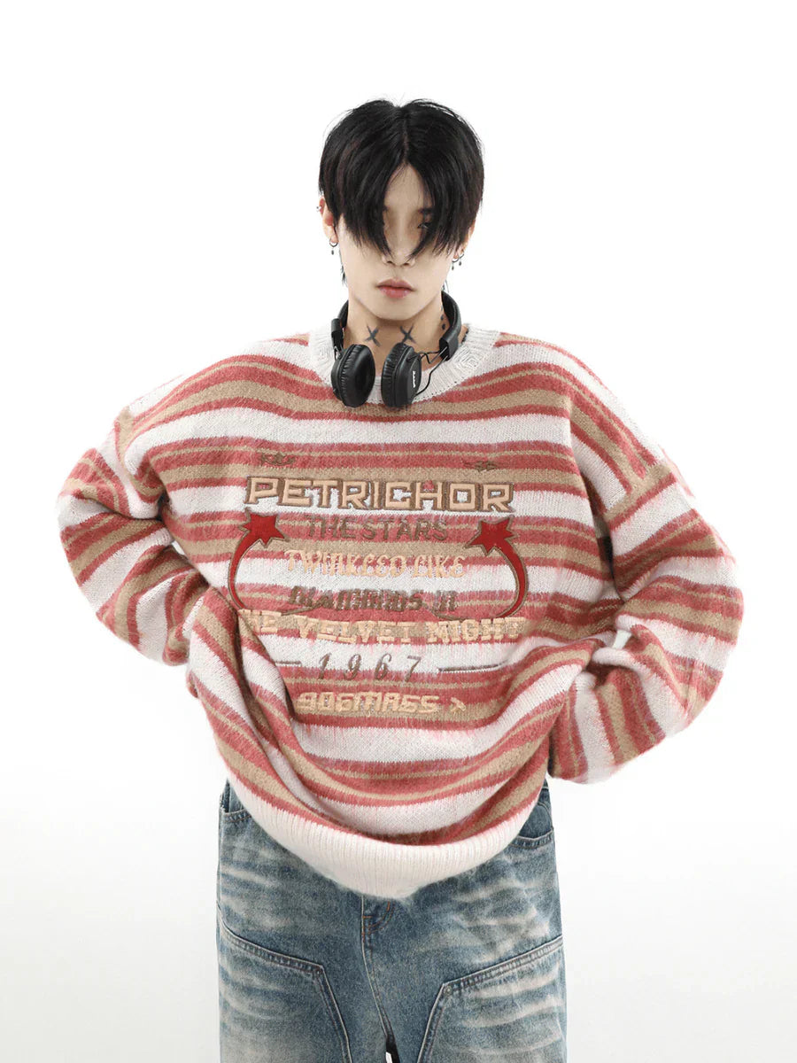 [MRNEARLY] ROUND NECK PULLOVER SWEATER S0185