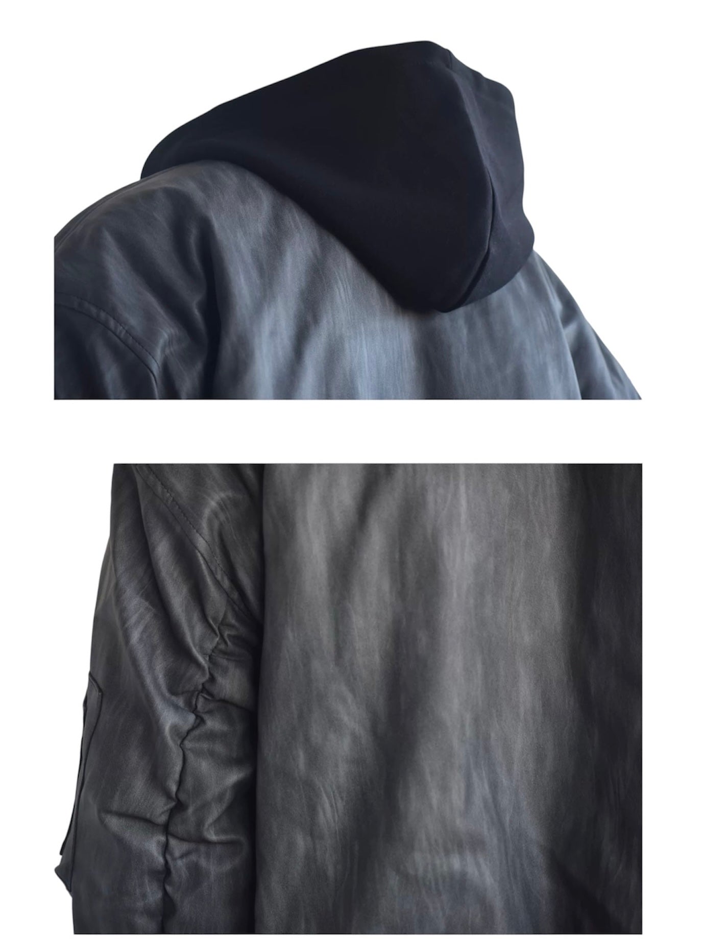 [HFB] DOUBLE-LAYER HOODED BOMBER JACKET T0163