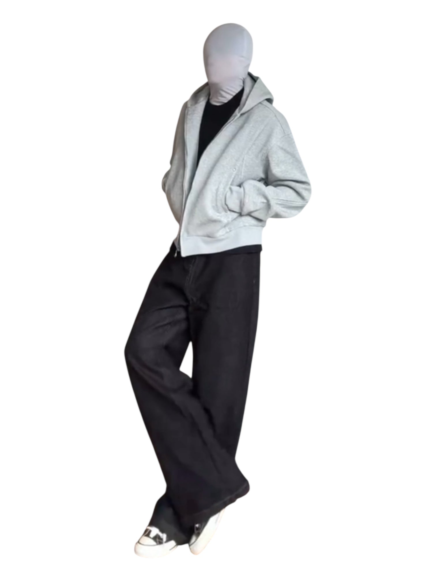 [OLD] FAUX TWO-PIECE HOODED LOOSE JACKET T0185