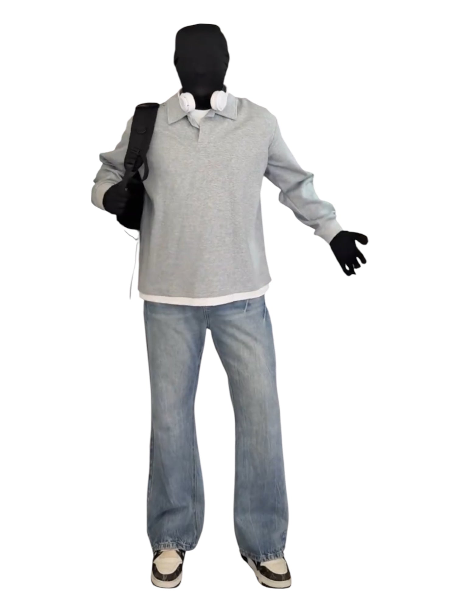 [BLAEXIT] BLAEXIT LAYERED-COLLAR POLO SHIRT J0146