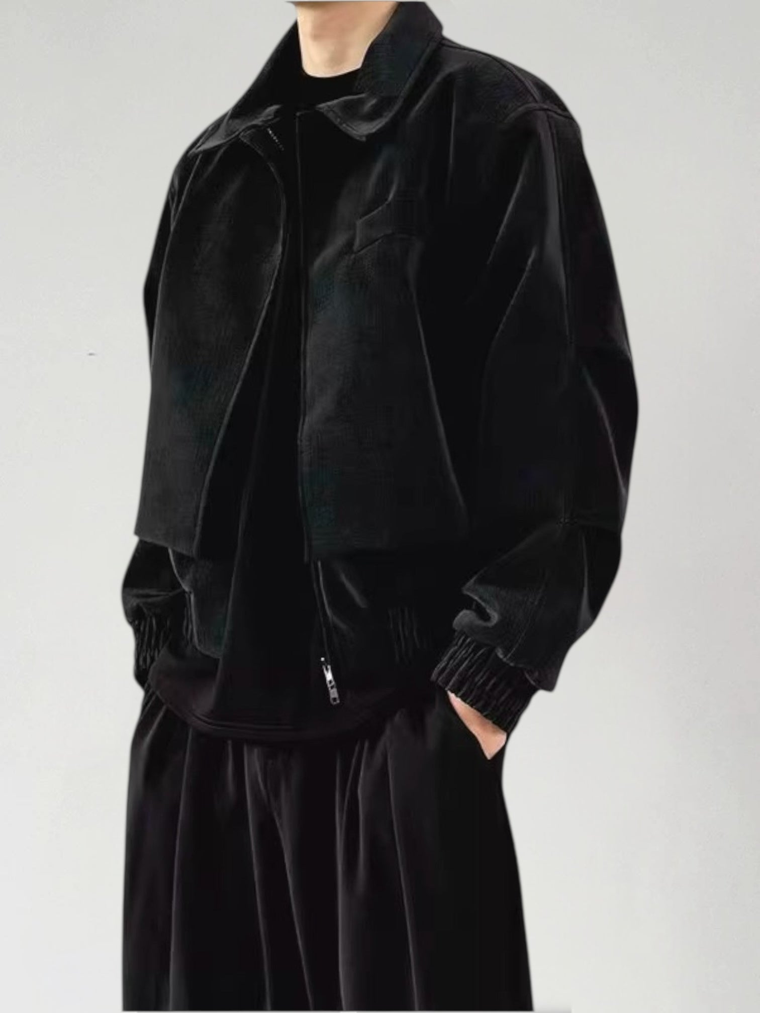 TEXTURED PANELLED PADDED JACKET T0184