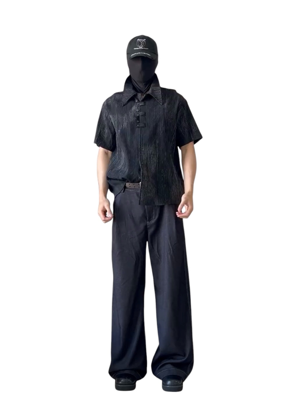 [NO SENSE] DRAPE TEXTURE COLLAR SHIRT J0136