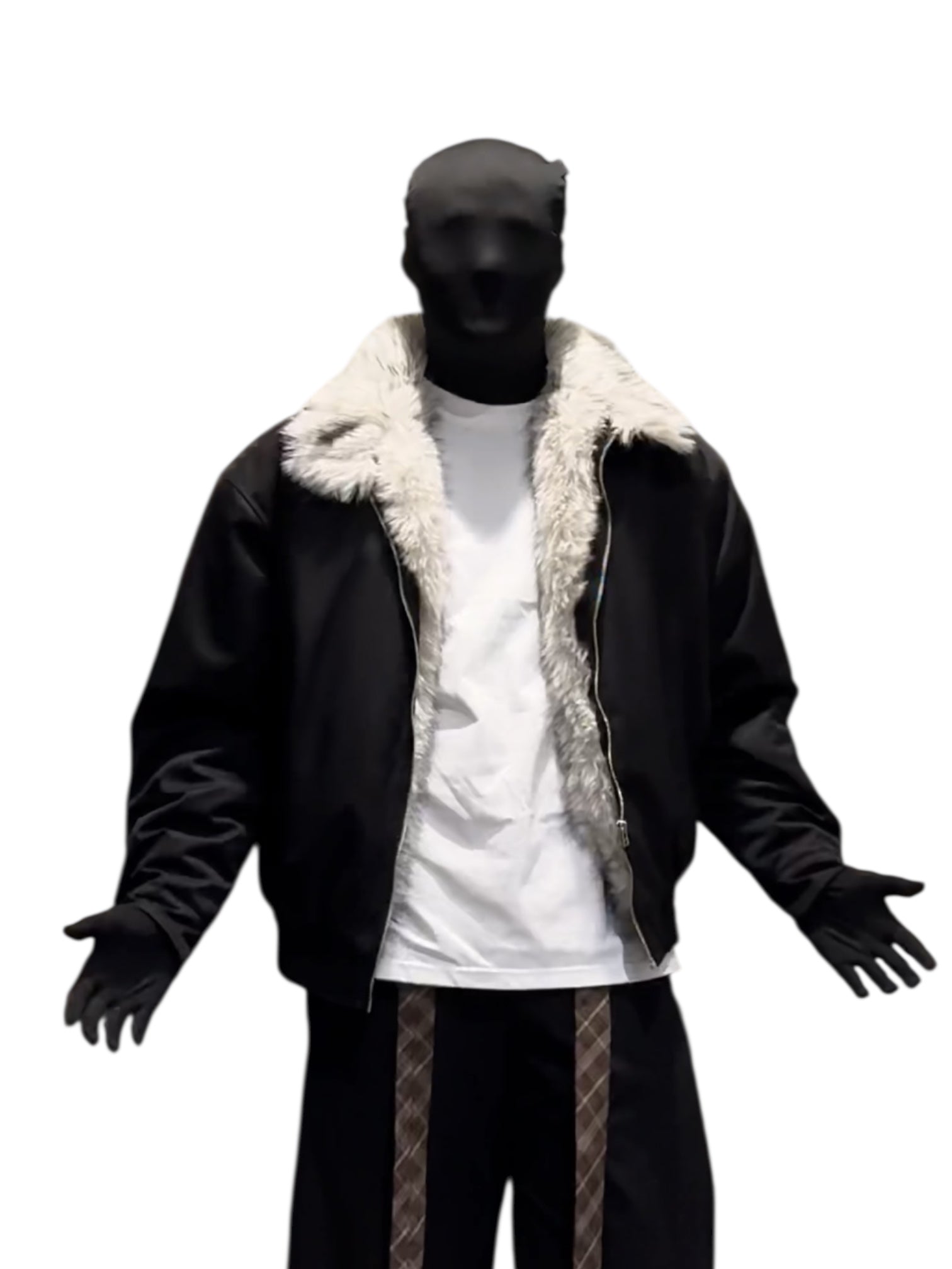 FAUX FUR-COLLAR PADDED JACKET T0144