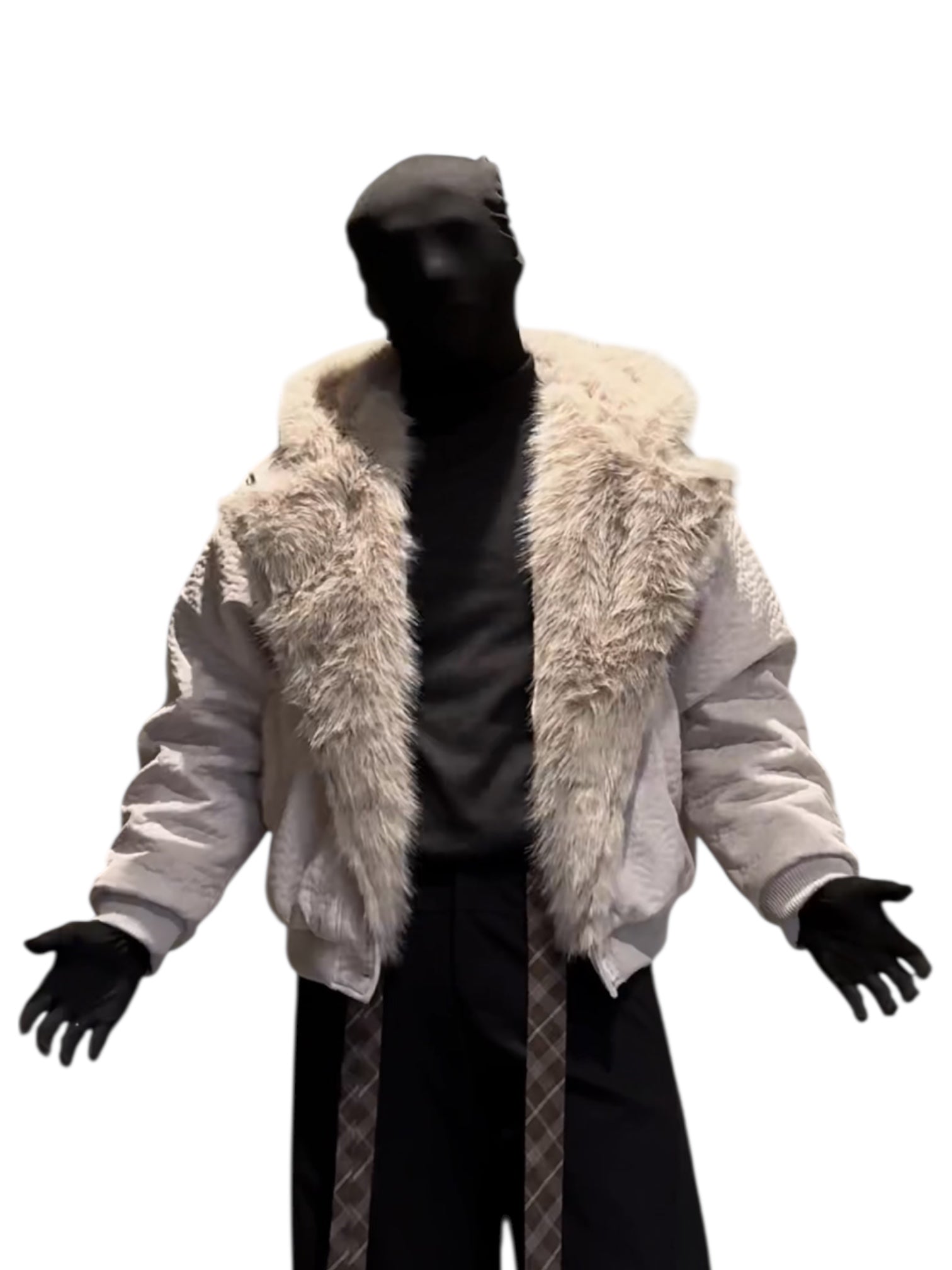 FAUX FUR-COLLAR PADDED JACKET T0144