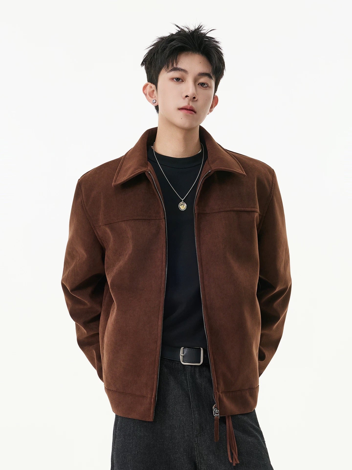 CHAQUETA HIP-HOP DE ANTE SINTÉTICO T0153