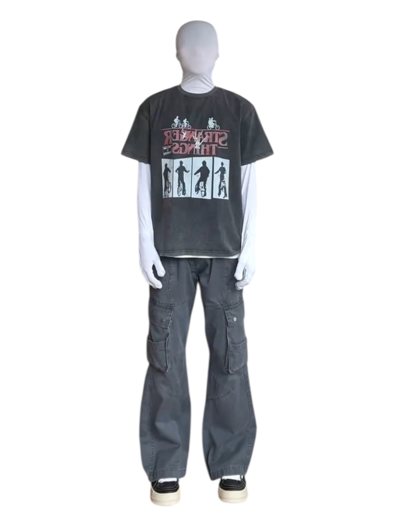 [DERT] VINTAGE STRANGER GRAPHIC BOXY TEE shirt J0140