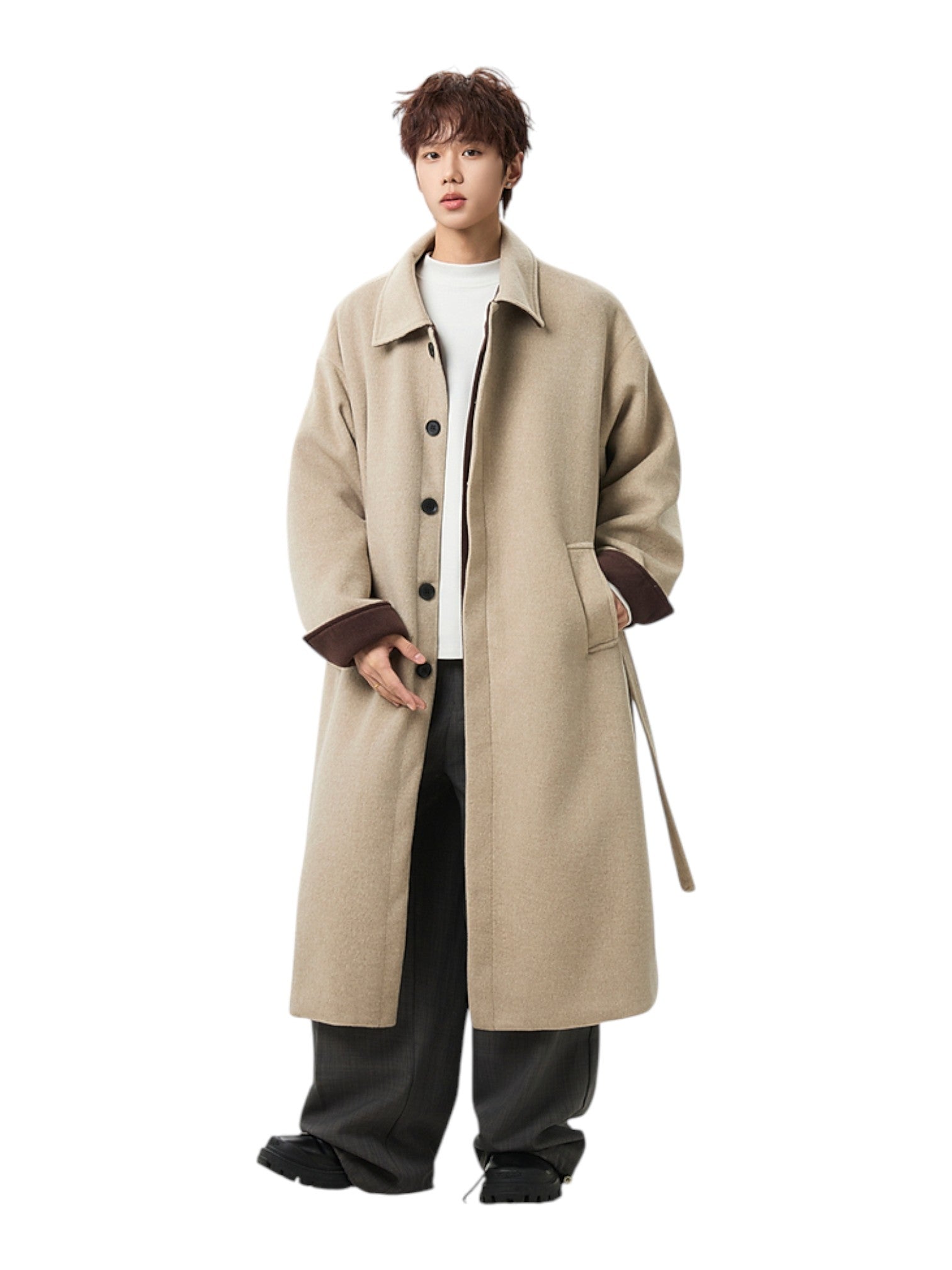 WOOL-BLEND MID-LENGTH COAT T0151