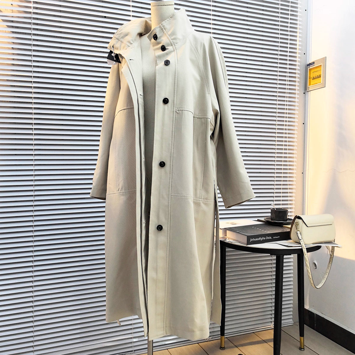 STAND-COLLAR TRENCH COAT T0150