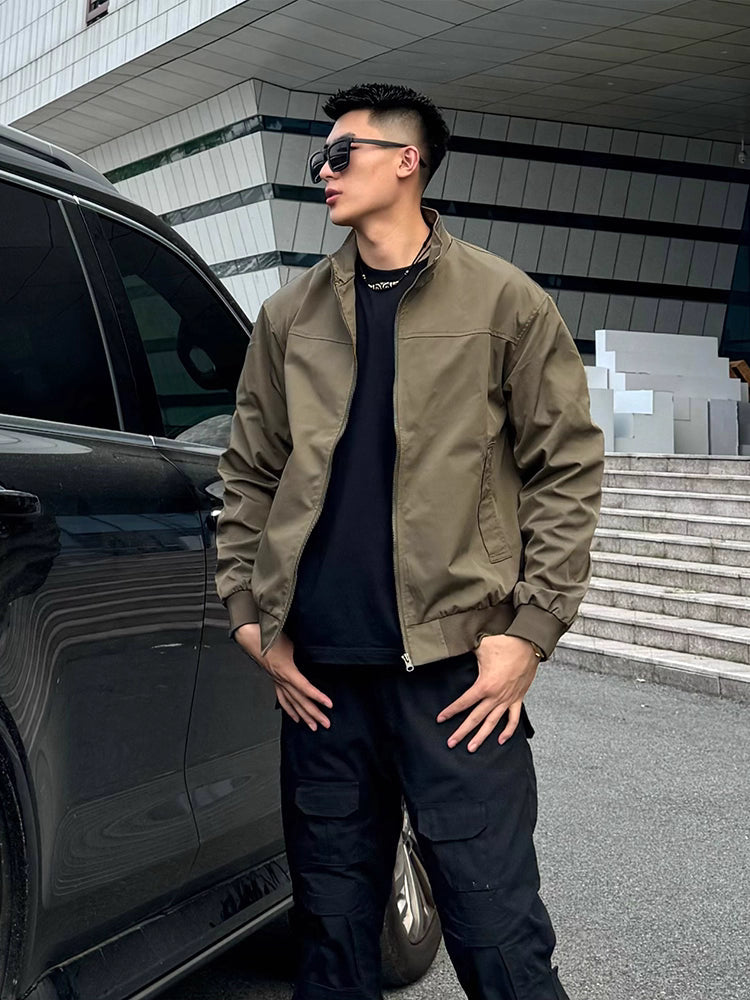 WEATHER-RESISTANT STAND-COLLAR COACH JACKET T0142