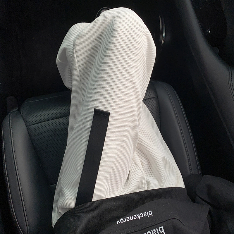 Waffle straight casual pants men's autumn and winter increase the fat to cover the meat and show the pants, and fat boys wear wide-leg pants. B0321