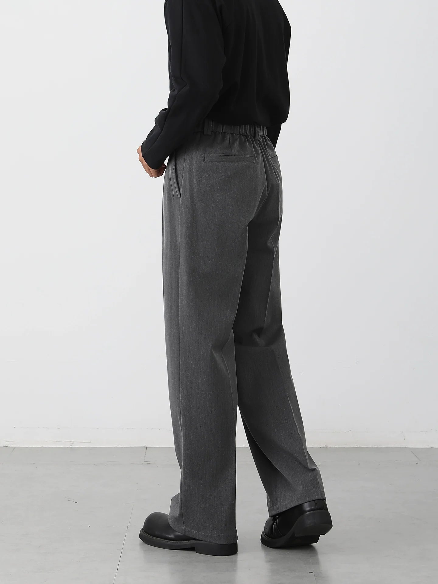 Casual pants men's straight Korean wide-leg suit pants M002