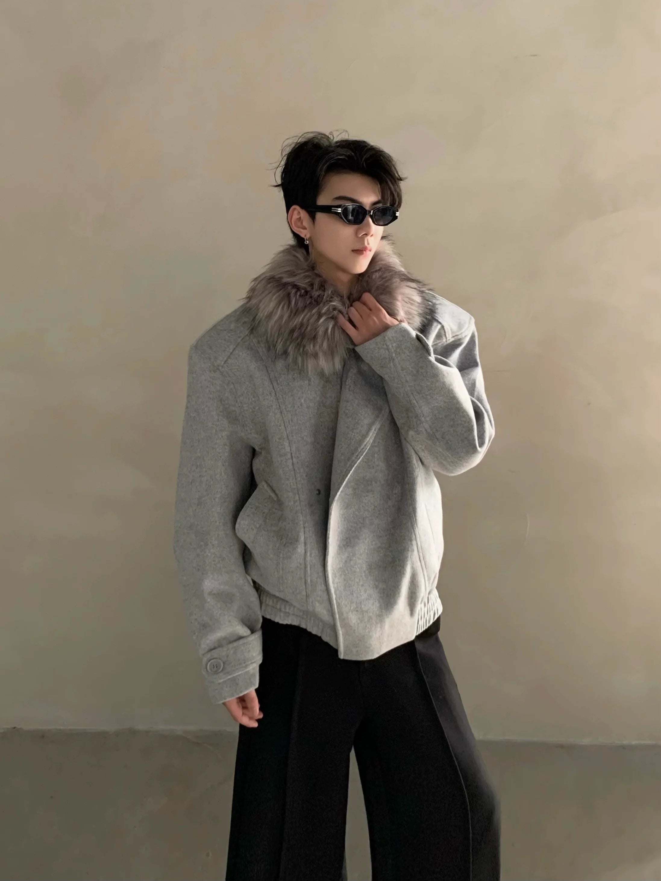 Winter American retro sweater cotton-padded coat men's thickened warm hooded jacket high-end cotton clothes tide T0190