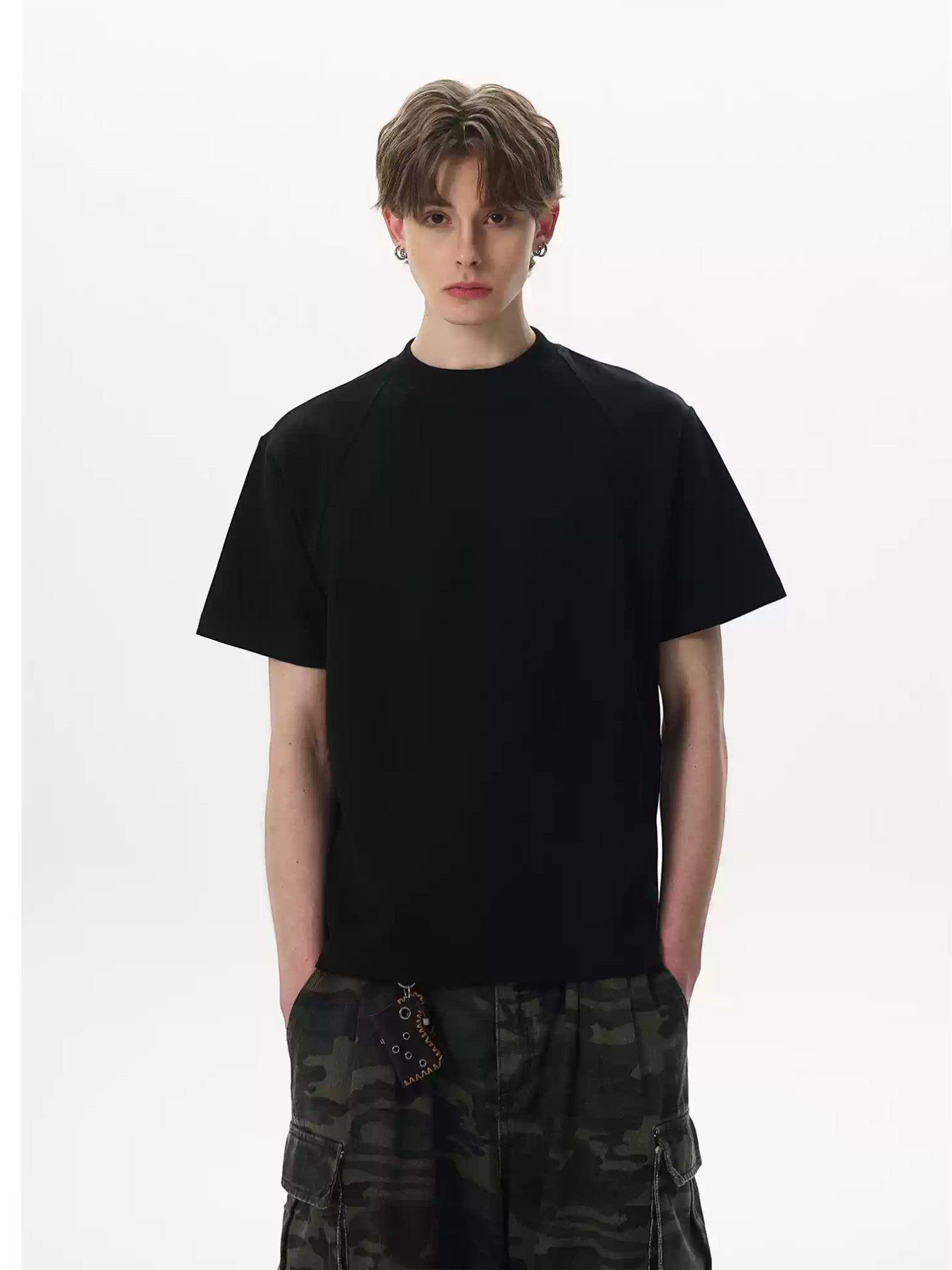 [Max Dstr] CLEANEDGE BOX-CUT COTTON T-shirt J0107