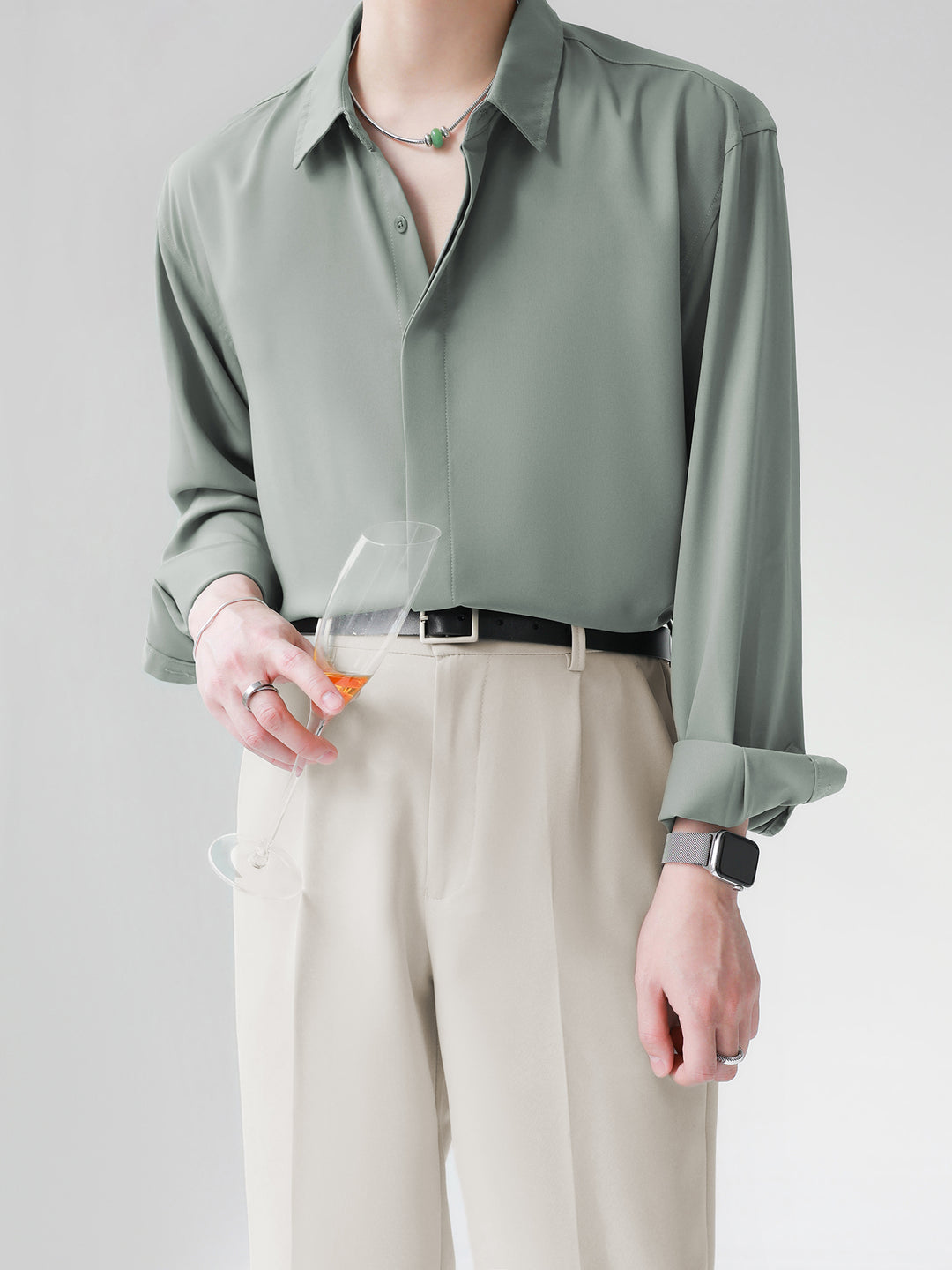 [HOHO] Simple Design Shirt J0133