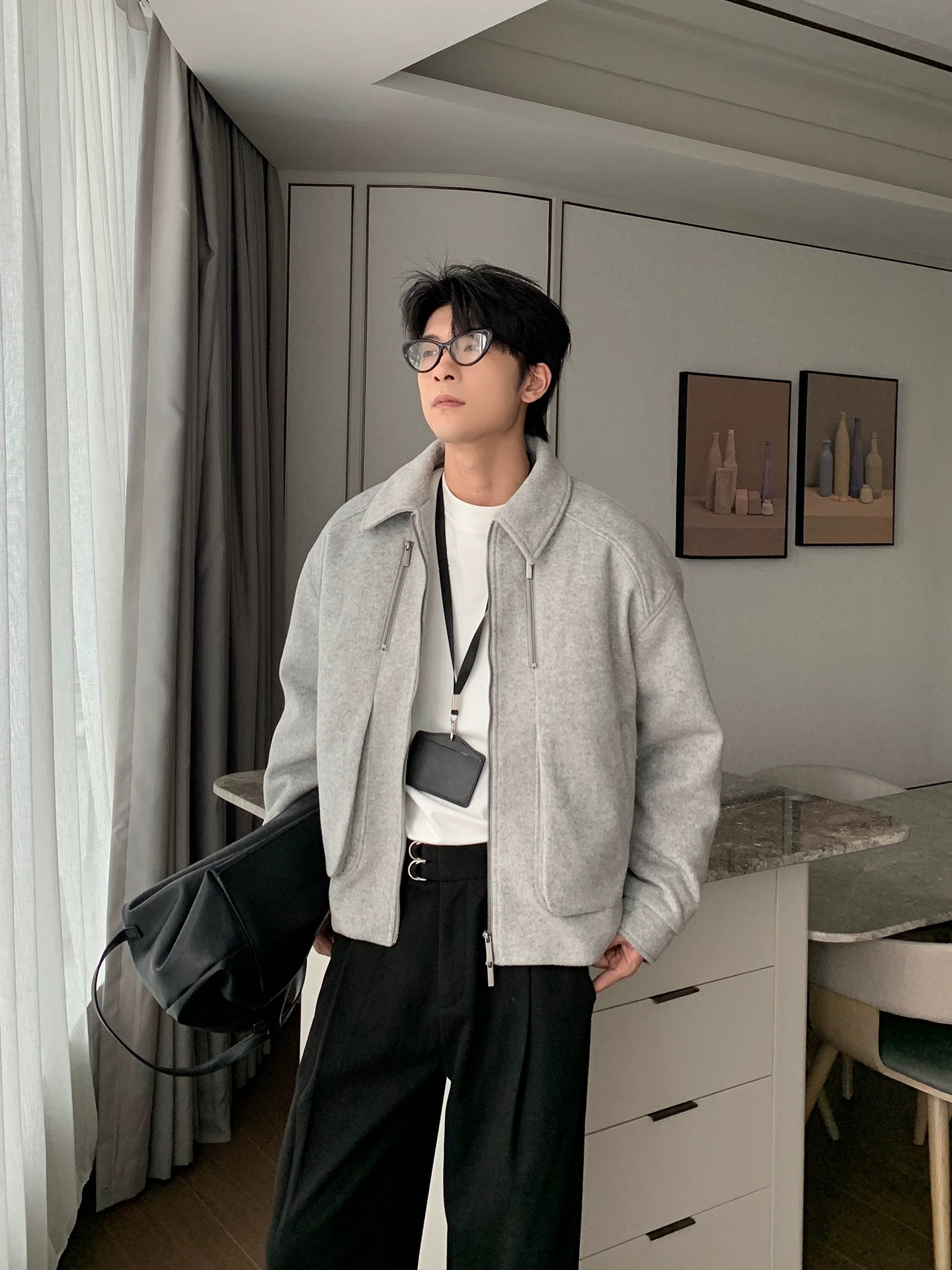 Removable liner down jacket T0366