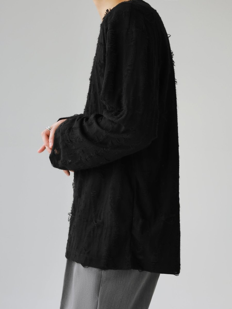 [HOHO]round neck hole T-shirt J0099