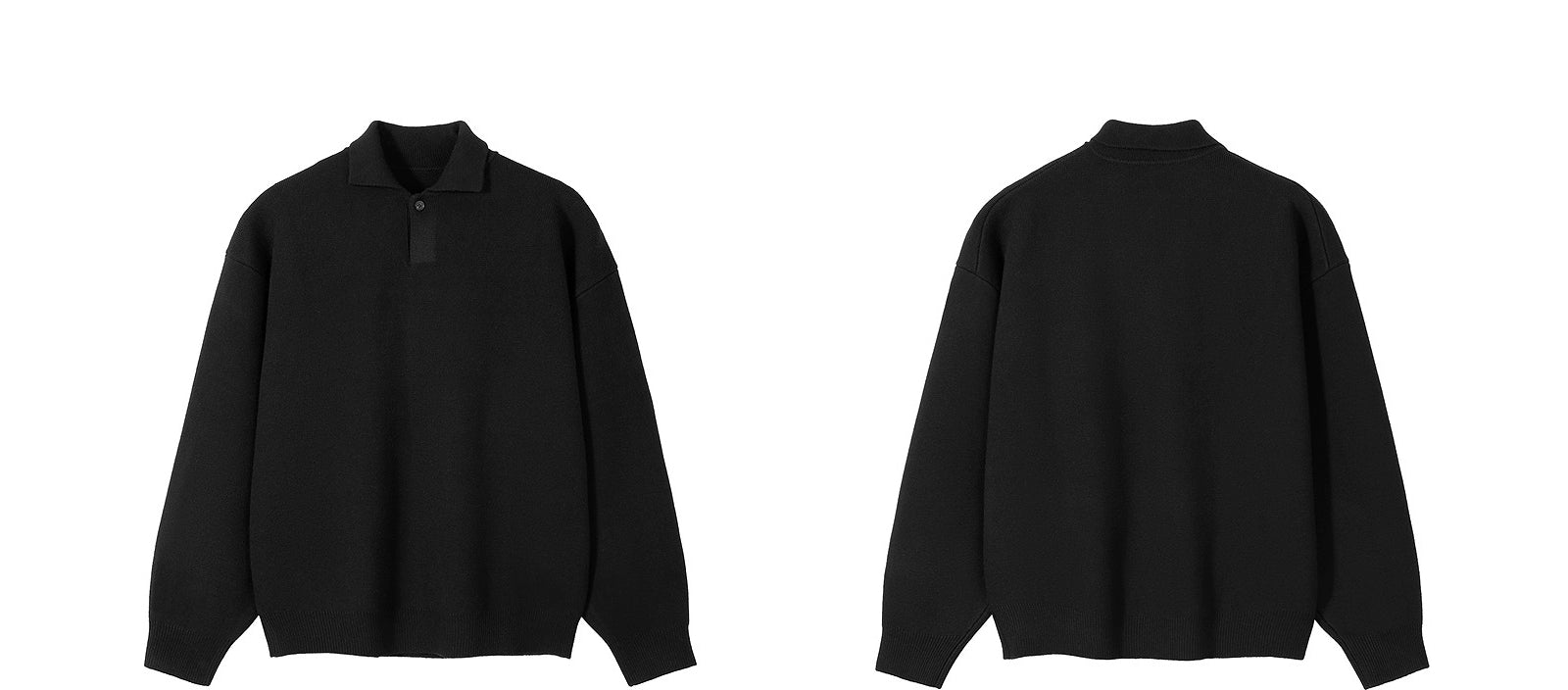 Lapel POLO neck knitted sweater C0383