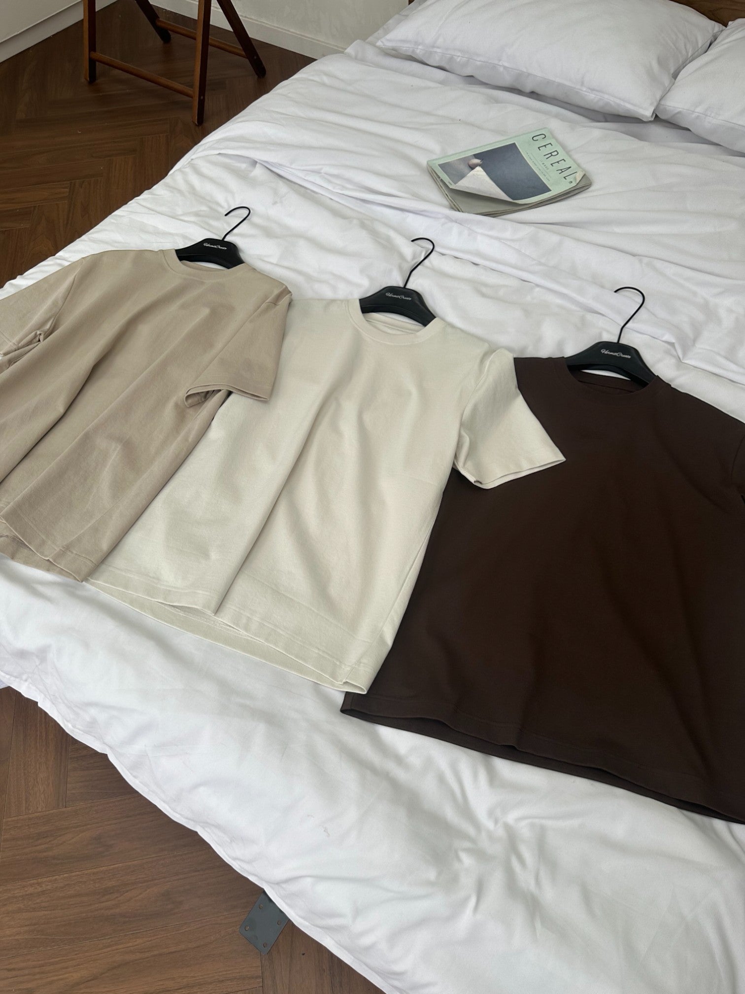 [Hermit] SILK-BLEND MICROTEXTURE Ｔ-shirt J0138