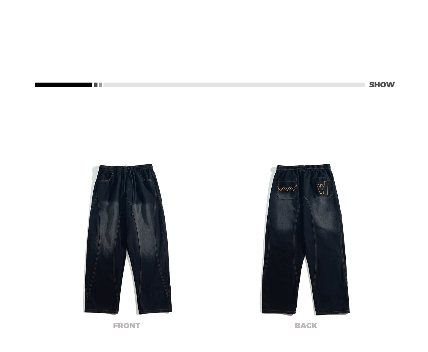 Large Size Straight Jeans B0300