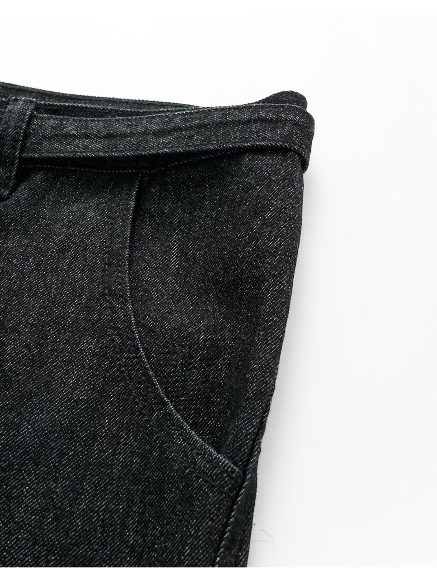 [SINONOME] DRAWSTRING A-CUT HEAVY JEANS B0303