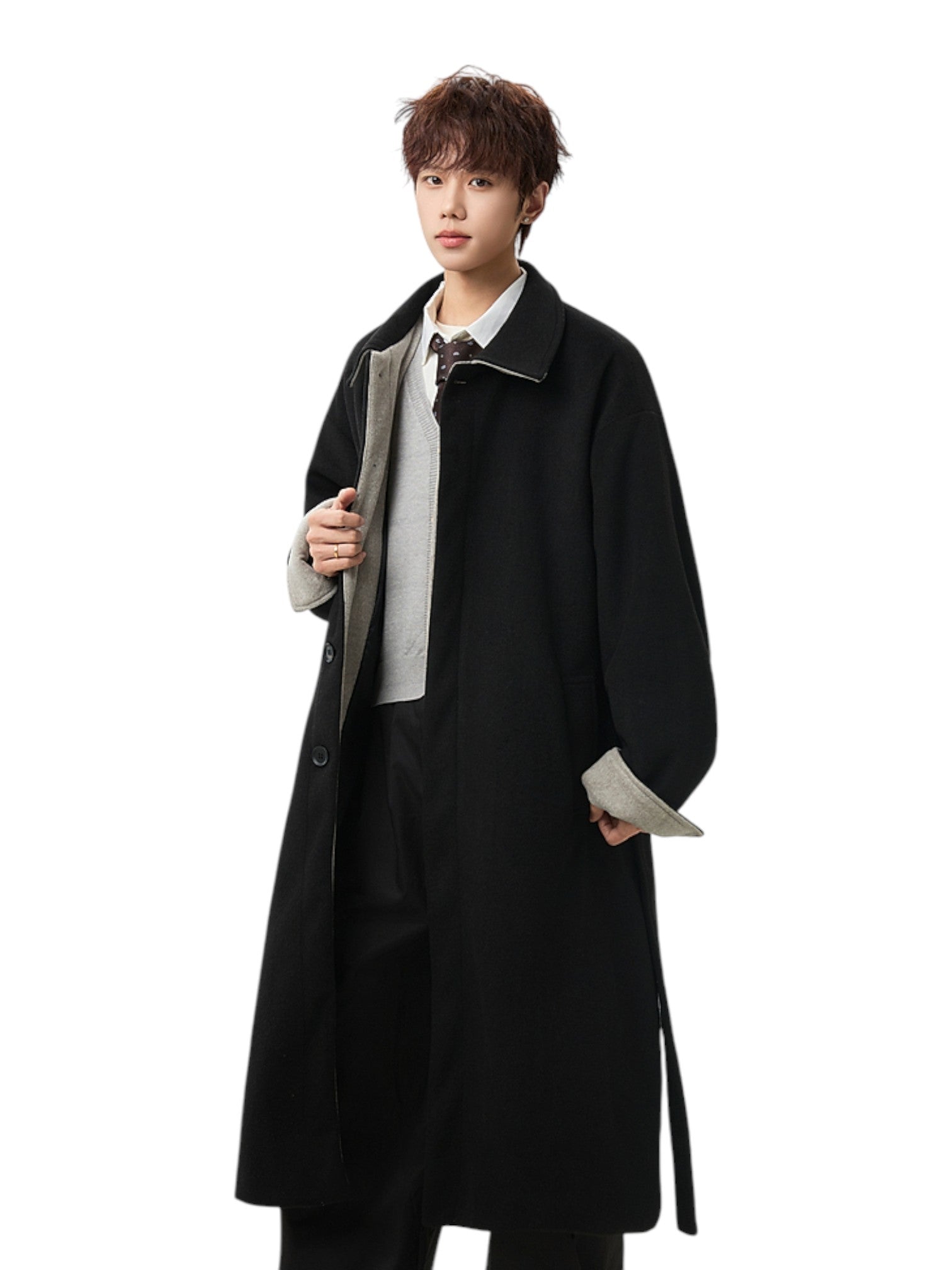 WOOL-BLEND MID-LENGTH COAT T0151