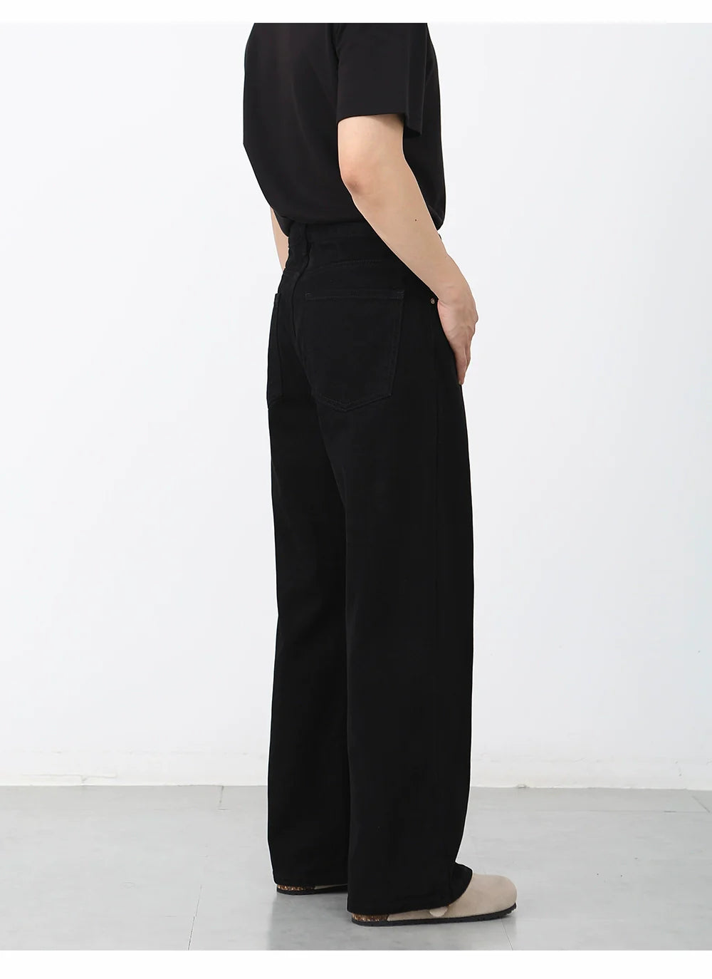 Black Jeans Men's Straight Casual Pants B0315